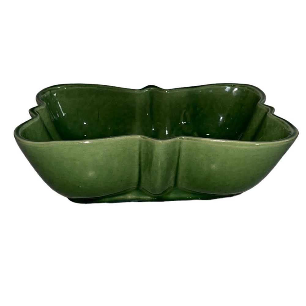 Vintage 70s Retro Green Butterfly Pottery Planter/Dish~Candy~Trinket~USA 151